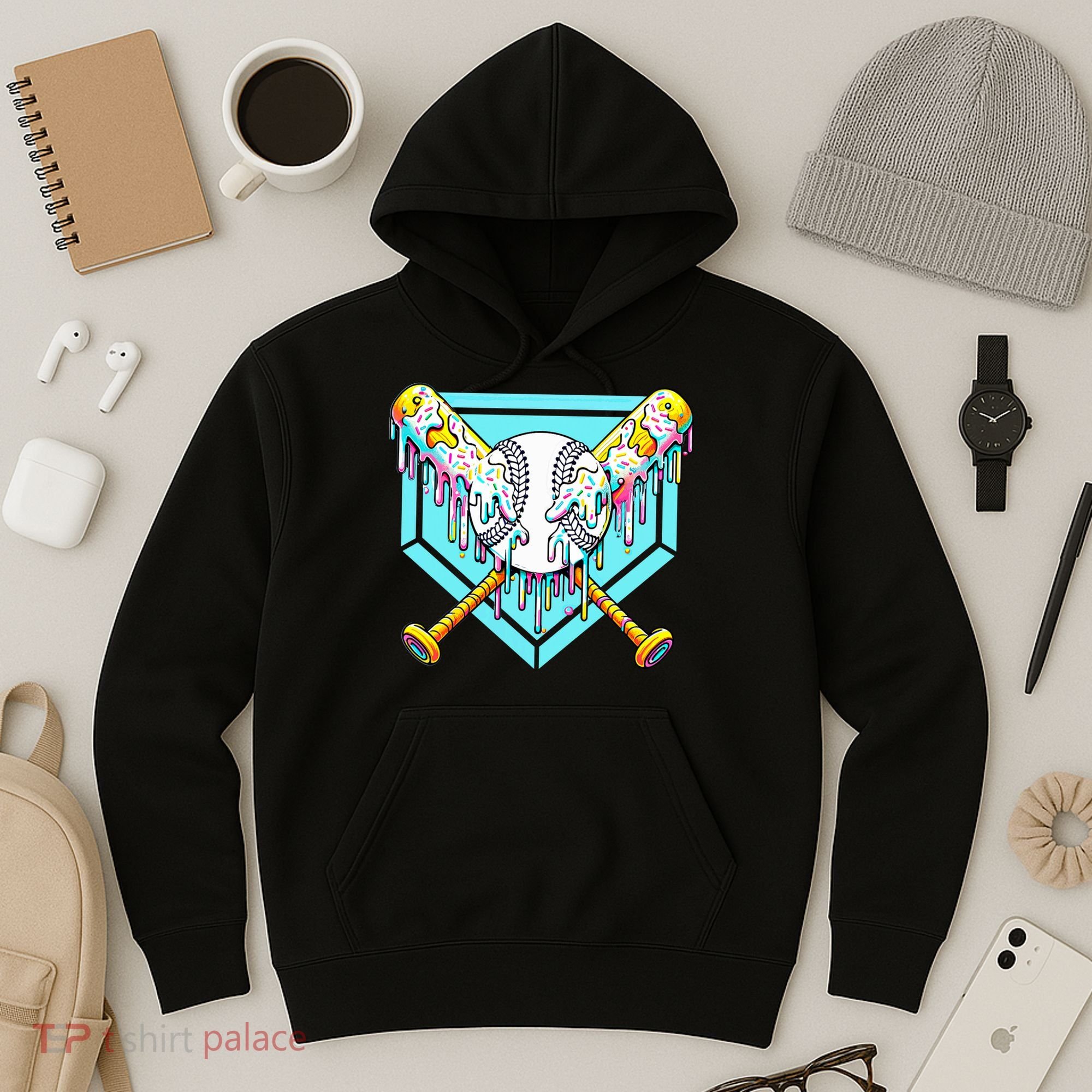 Baseball Drip For Ice Cream Drip Yout.h Baseball Hoodie