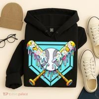 Baseball Drip For Ice Cream Drip Yout.h Baseball Hoodie thumb 4