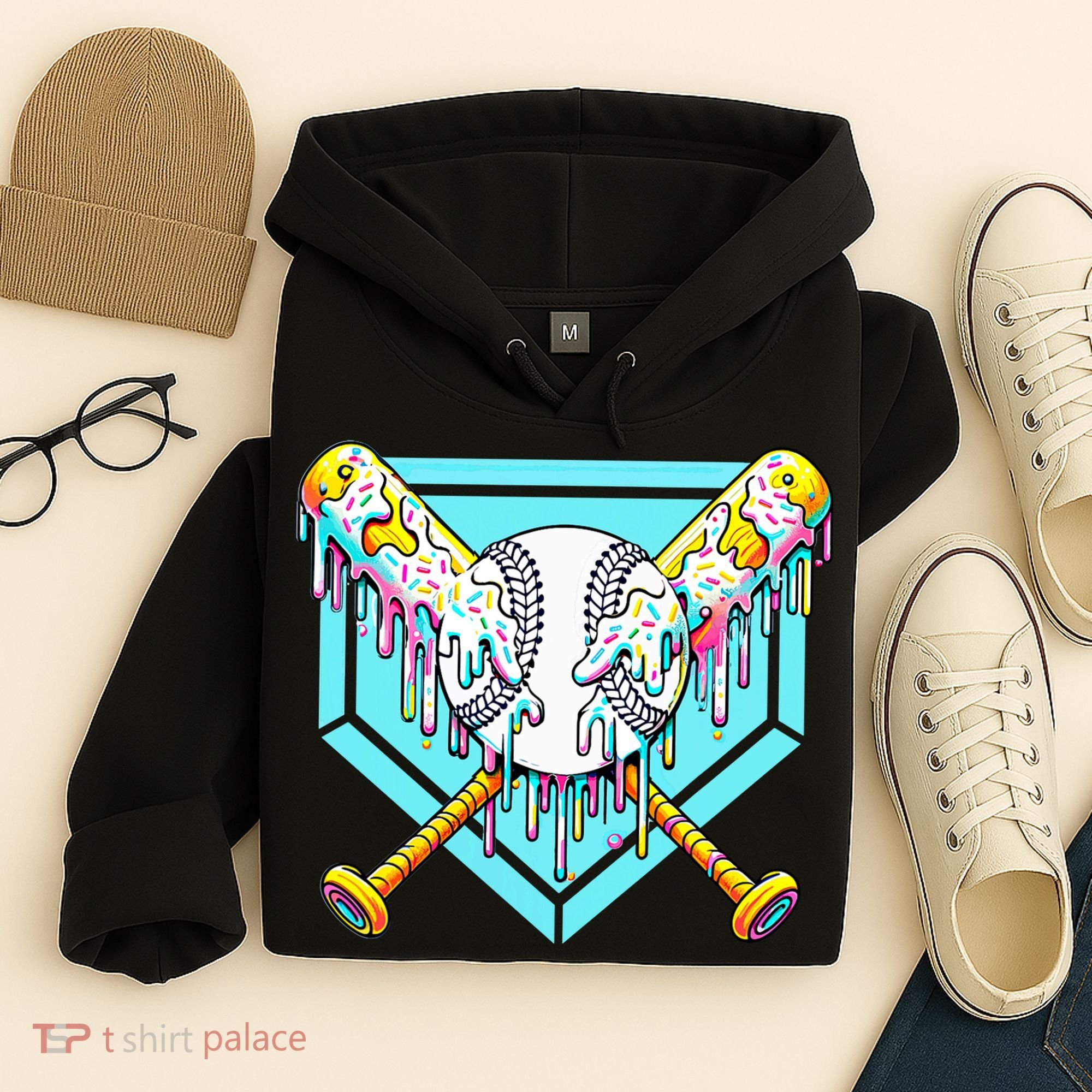 Baseball Drip For Ice Cream Drip Yout.h Baseball Hoodie