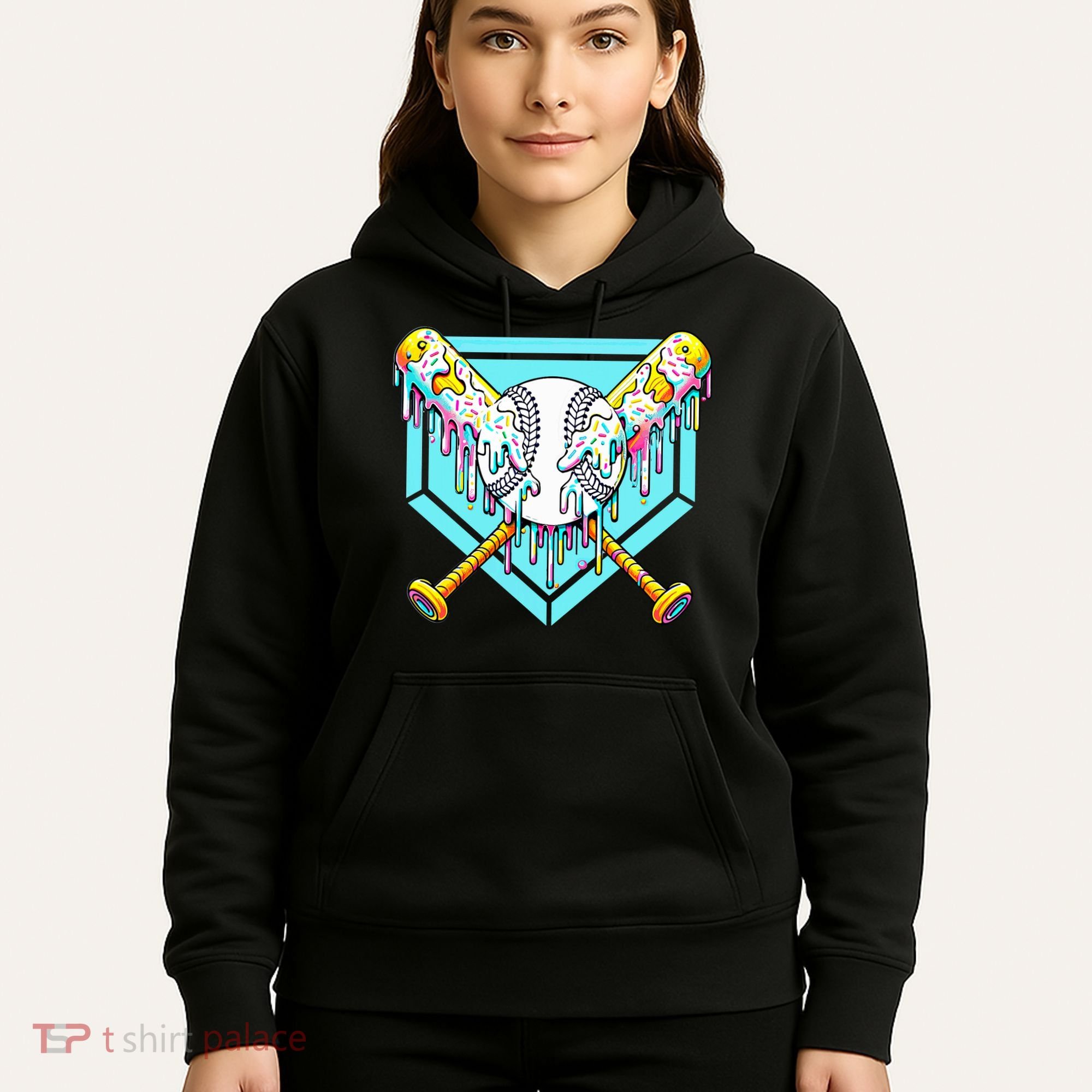 Baseball Drip For Ice Cream Drip Yout.h Baseball Hoodie