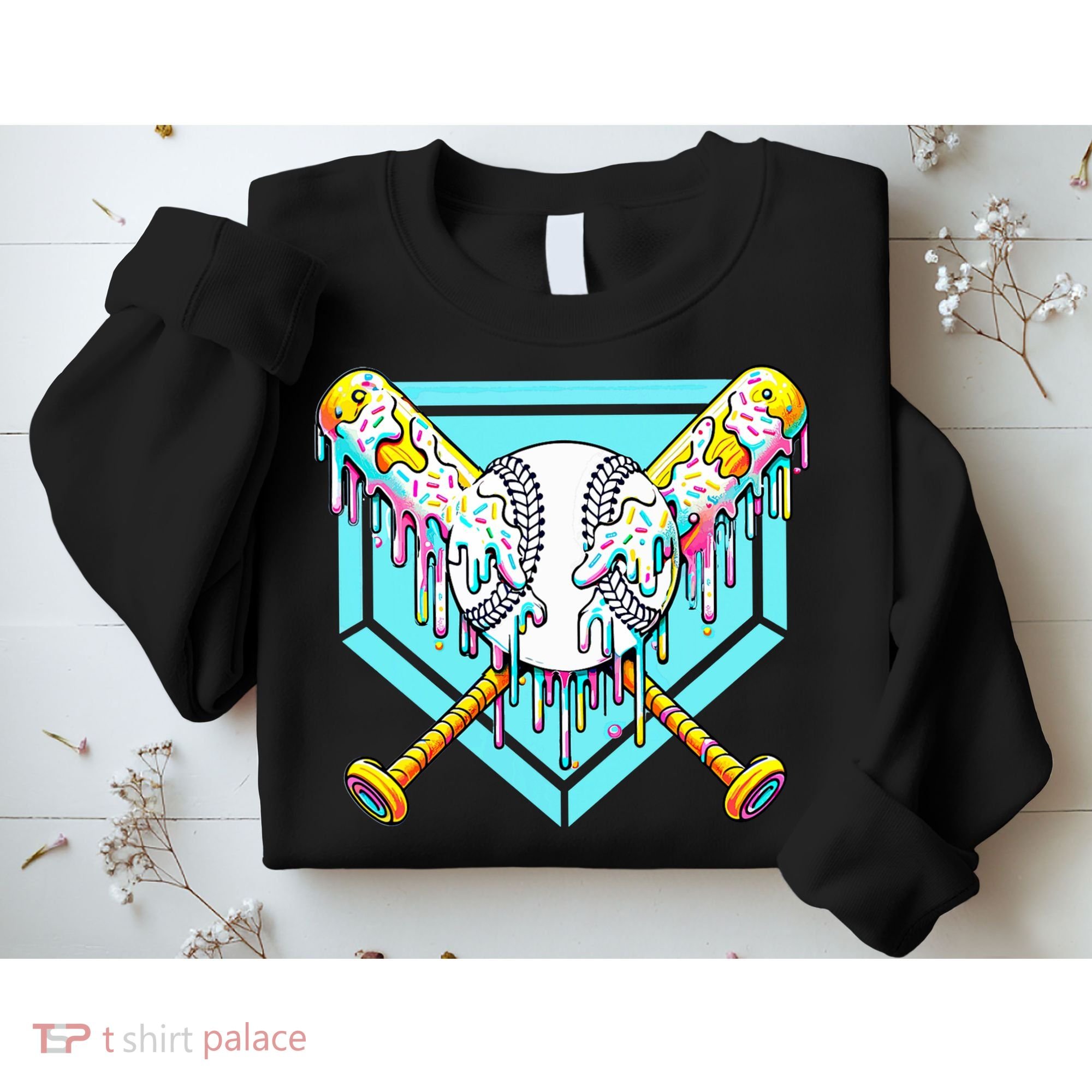 Baseball Drip For Ice Cream Drip Yout.h Baseball Sweatshirt