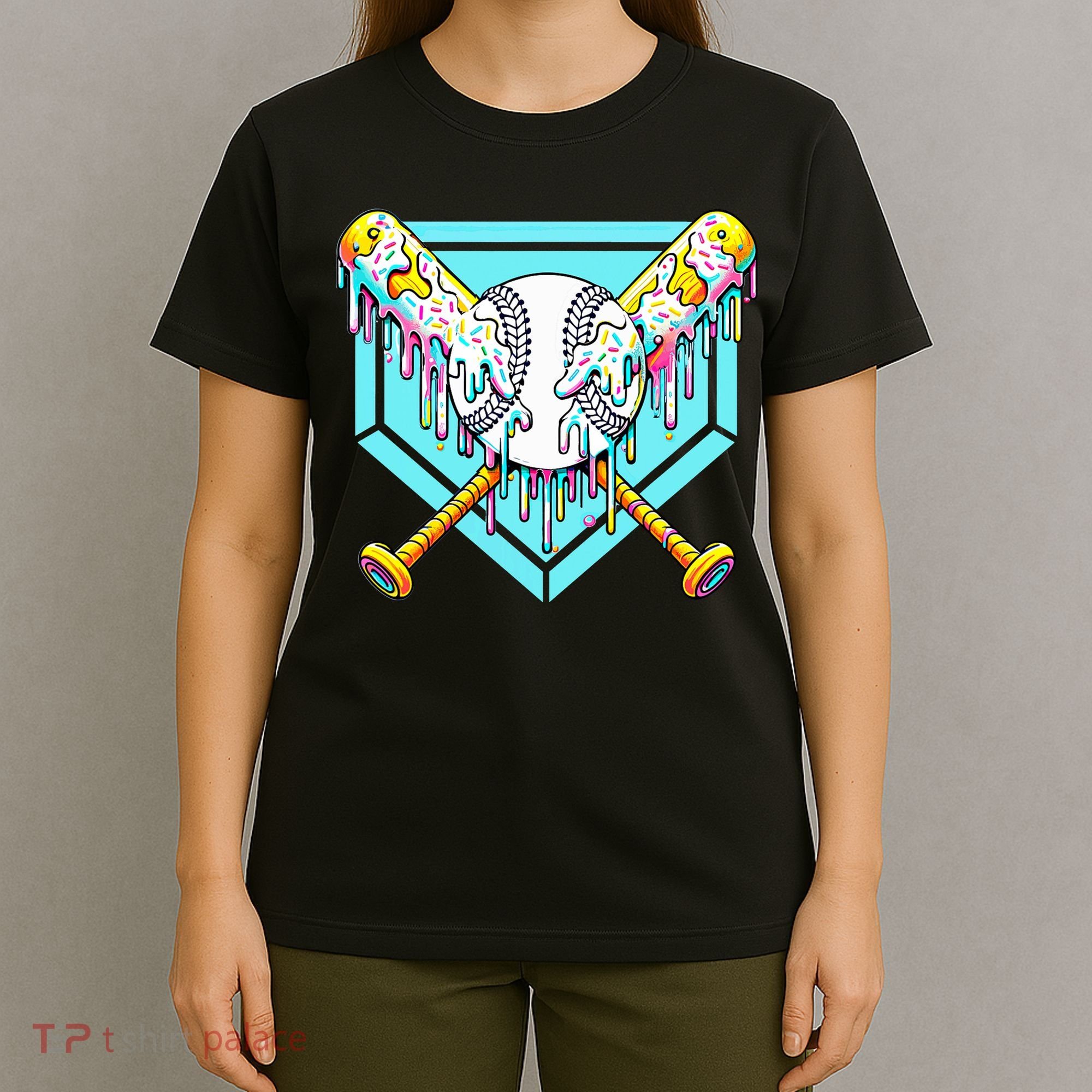 Baseball Drip For Ice Cream Drip Yout.h Baseball T-Shirt