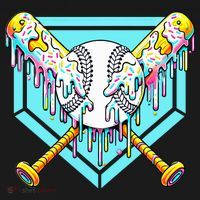 Baseball Drip For Ice Cream Drip Yout.h Baseball Button thumb 1