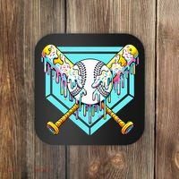 Baseball Drip For Ice Cream Drip Yout.h Baseball Coaster thumb 0