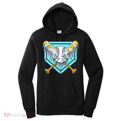 Baseball Drip For Ice Cream Drip Yout.h Baseball Women's Hoodie