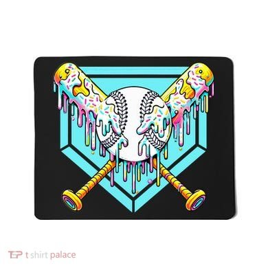 Baseball Drip For Ice Cream Drip Yout.h Baseball Mousepad