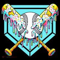 Baseball Drip For Ice Cream Drip Yout.h Baseball Mousepad thumb 1