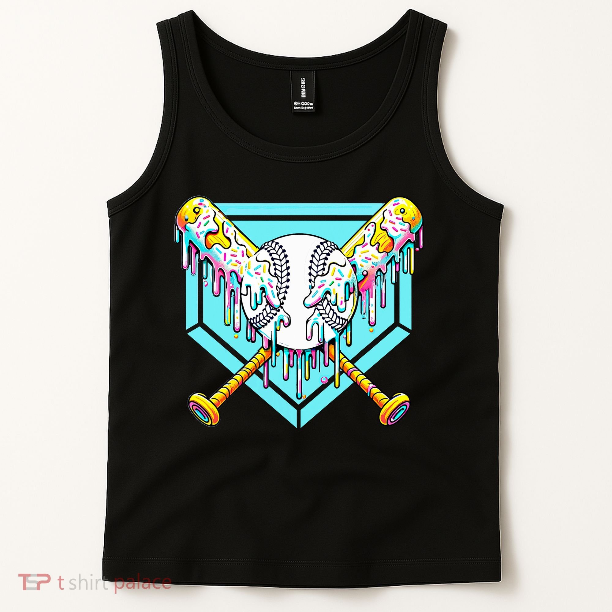 Baseball Drip For Ice Cream Drip Yout.h Baseball Tank Top