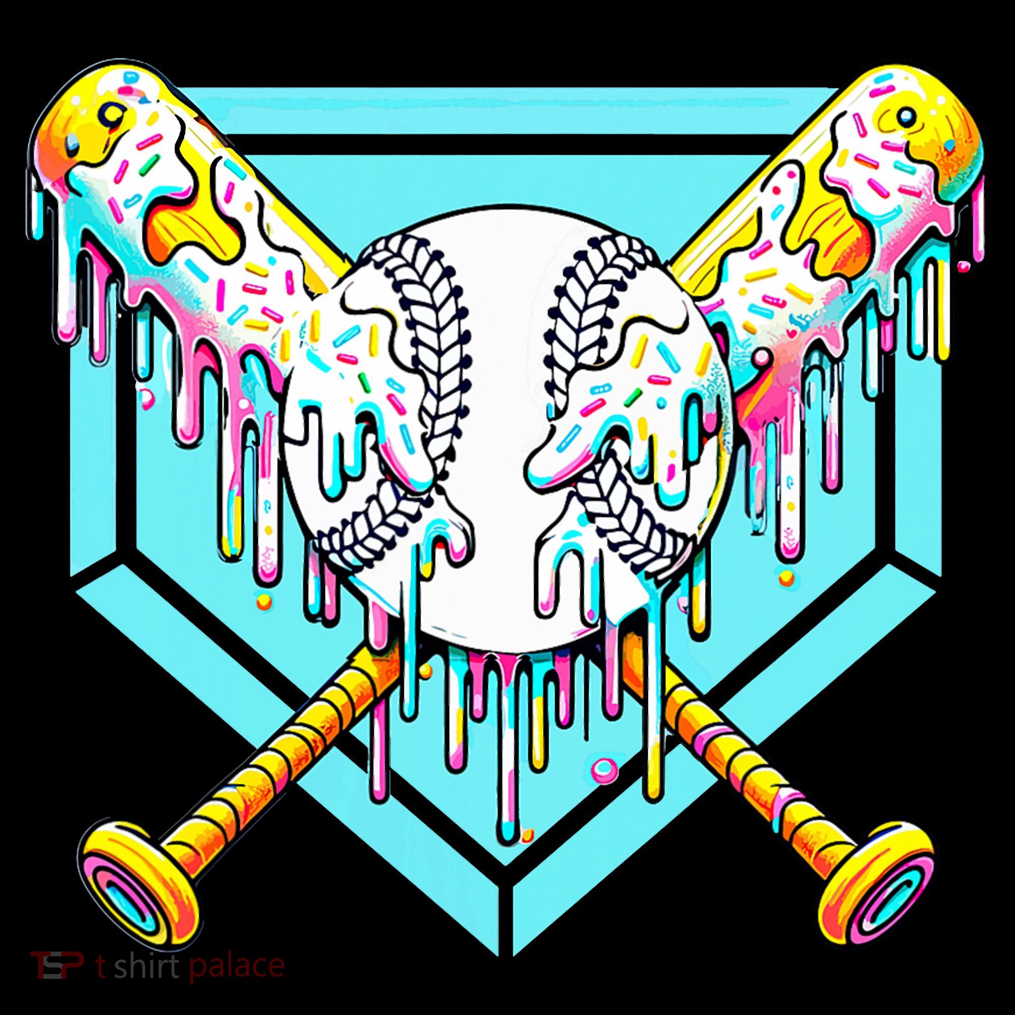 Baseball Drip For Ice Cream Drip Yout.h Baseball Kids Sweatshirt