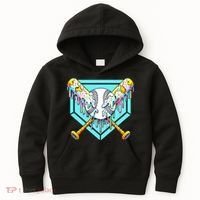 Baseball Drip For Ice Cream Drip Yout.h Baseball Kids Hoodie thumb 0