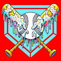 Baseball Drip For Ice Cream Drip Yout.h Baseball Santa Hat thumb 1