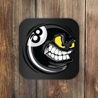 Billiards Dad Funny 8 Ball Angry Billiards Gift For Father’s Day Coaster thumb 0