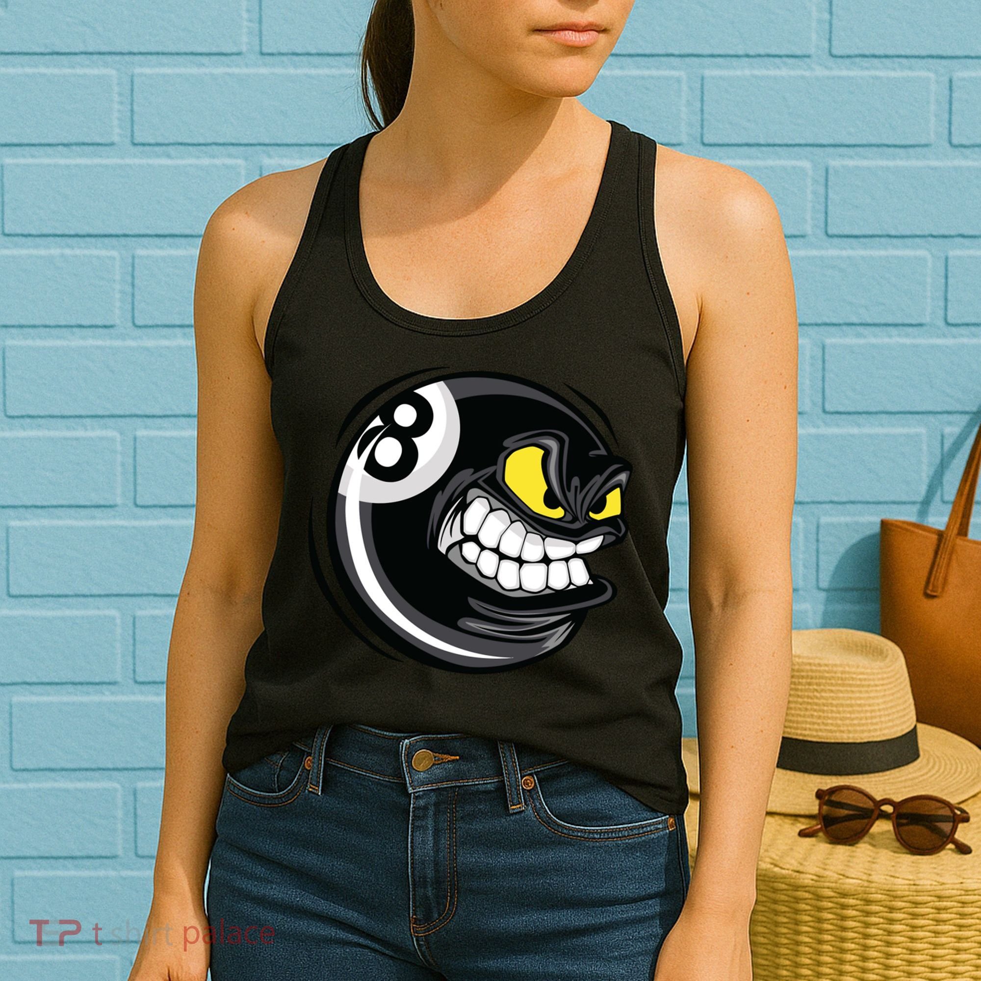 Billiards Dad Funny 8 Ball Angry Billiards Gift For Father’s Day Women's Tank Top