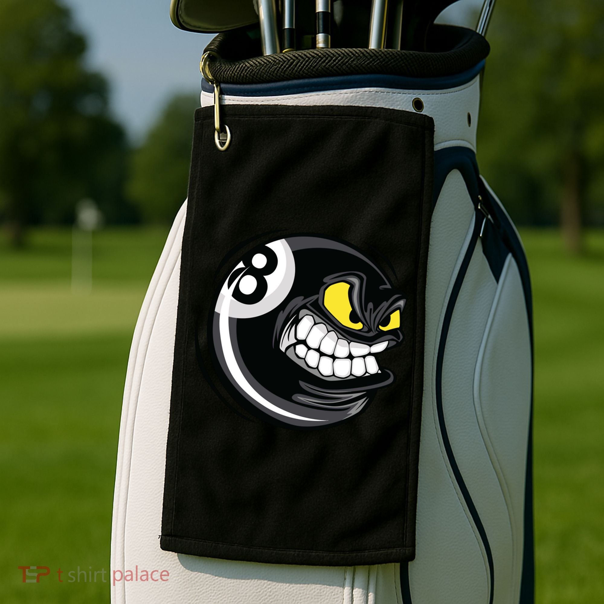 Billiards Dad Funny 8 Ball Angry Billiards Gift For Father’s Day Golf Towel