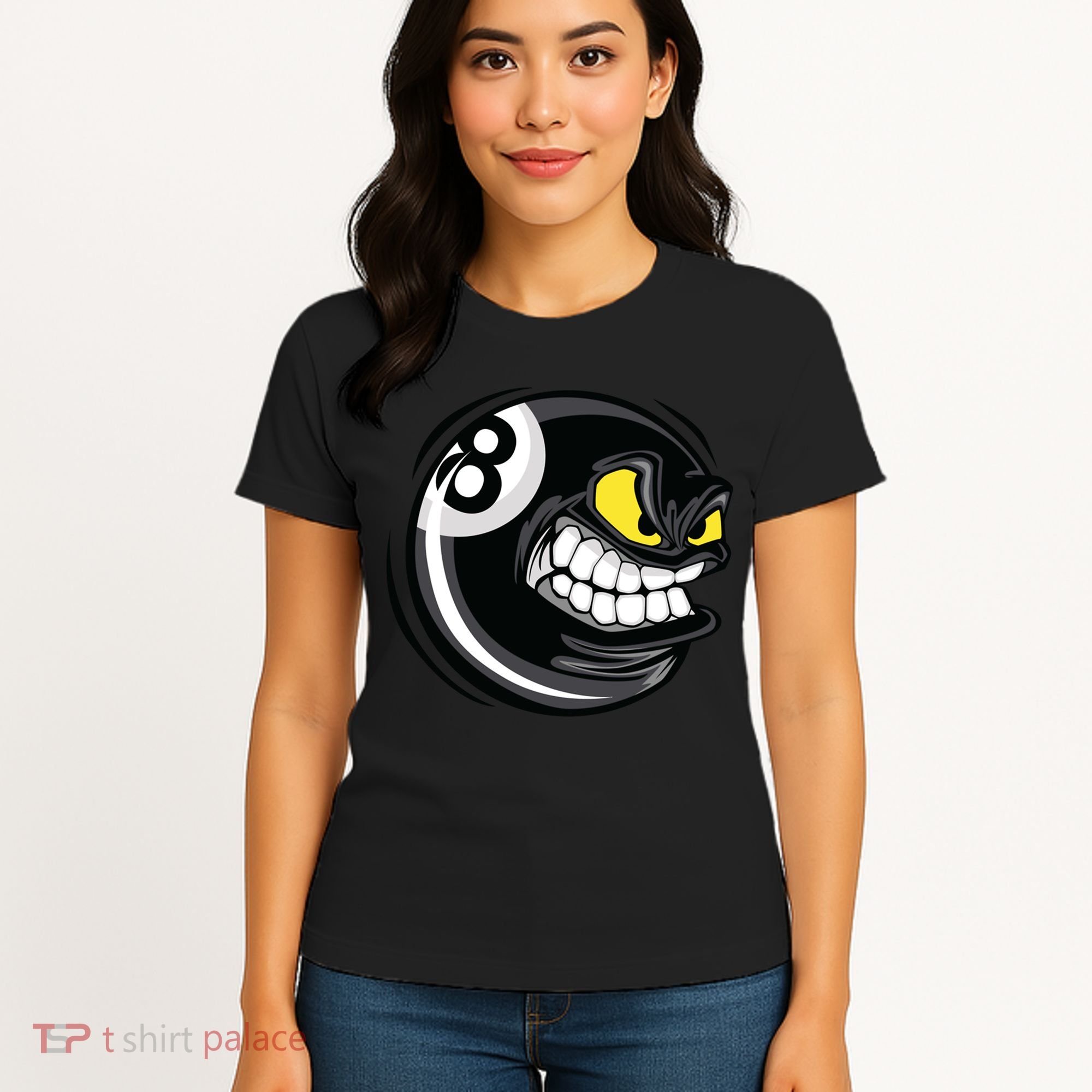 Billiards Dad Funny 8 Ball Angry Billiards Gift For Father’s Day Women's T-Shirt
