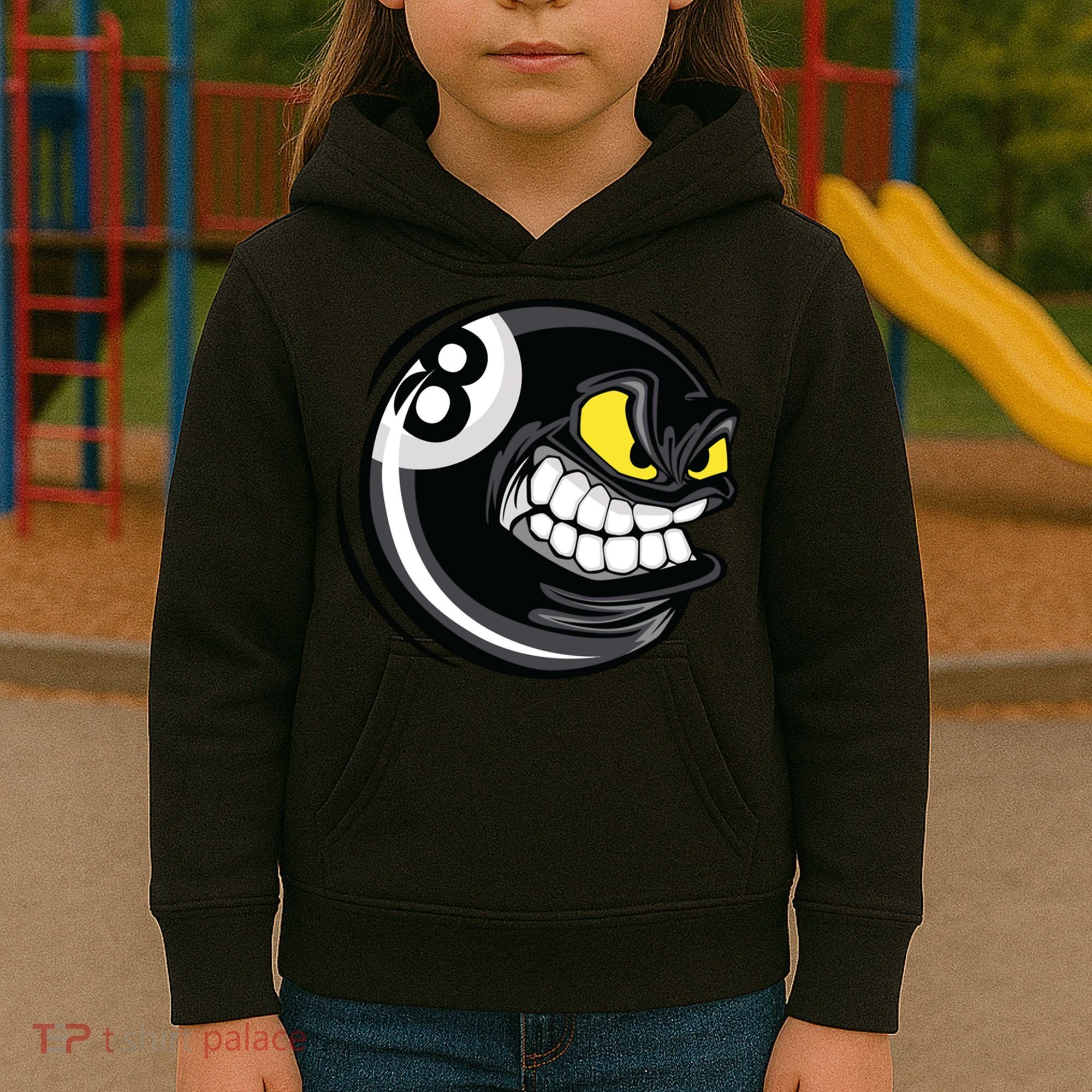 Billiards Dad Funny 8 Ball Angry Billiards Gift For Father’s Day Kids Hoodie