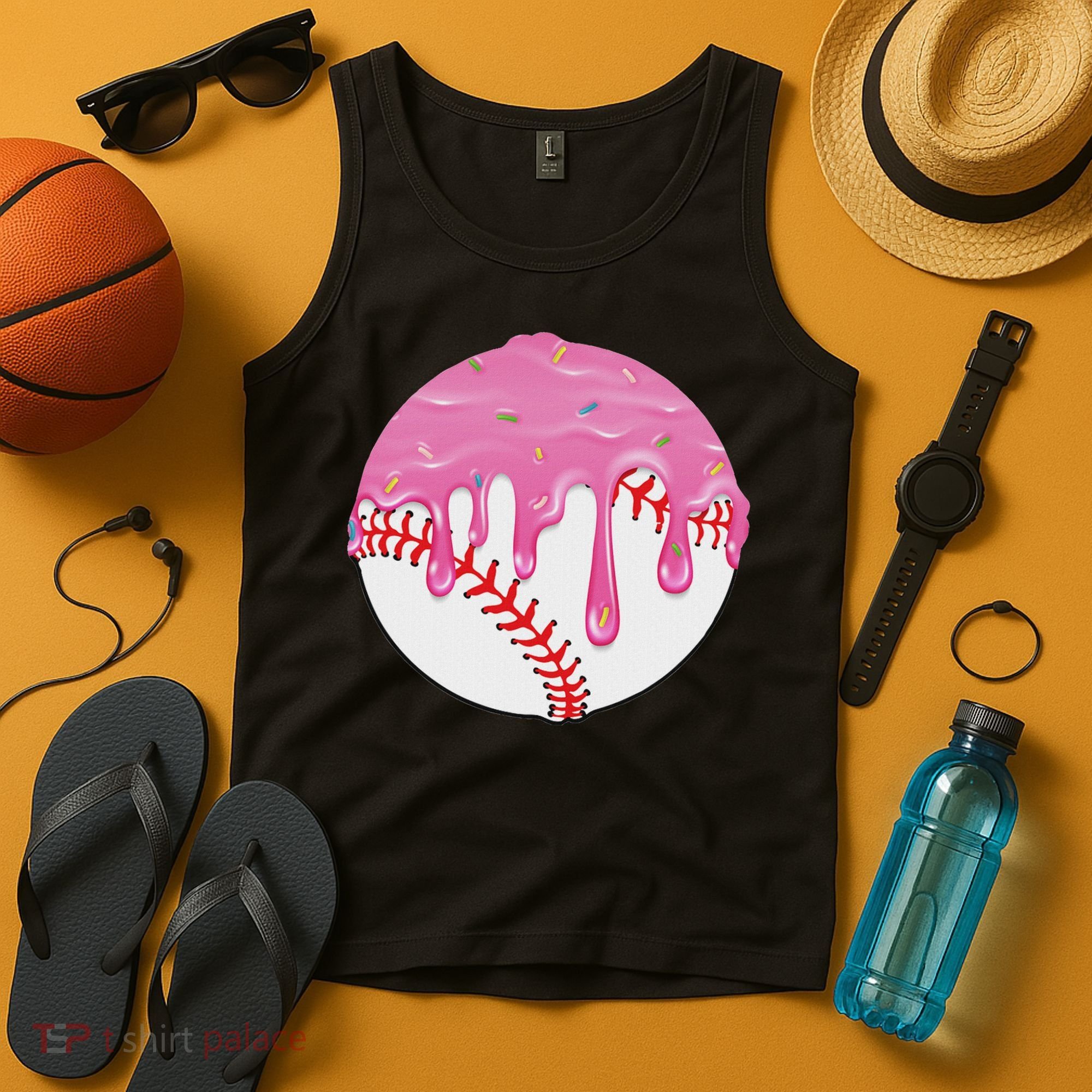 Baseball Drip Fun Baseball Tank Top