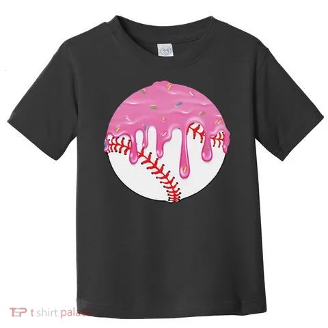 Baseball Drip Fun Baseball Toddler T-Shirt in the selected color