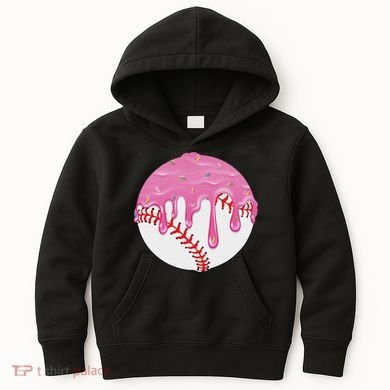 Baseball Drip Fun Baseball Kids Hoodie
