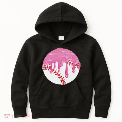 Baseball Drip Fun Baseball Kids Hoodie