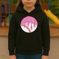Baseball Drip Fun Baseball Kids Hoodie thumb 3