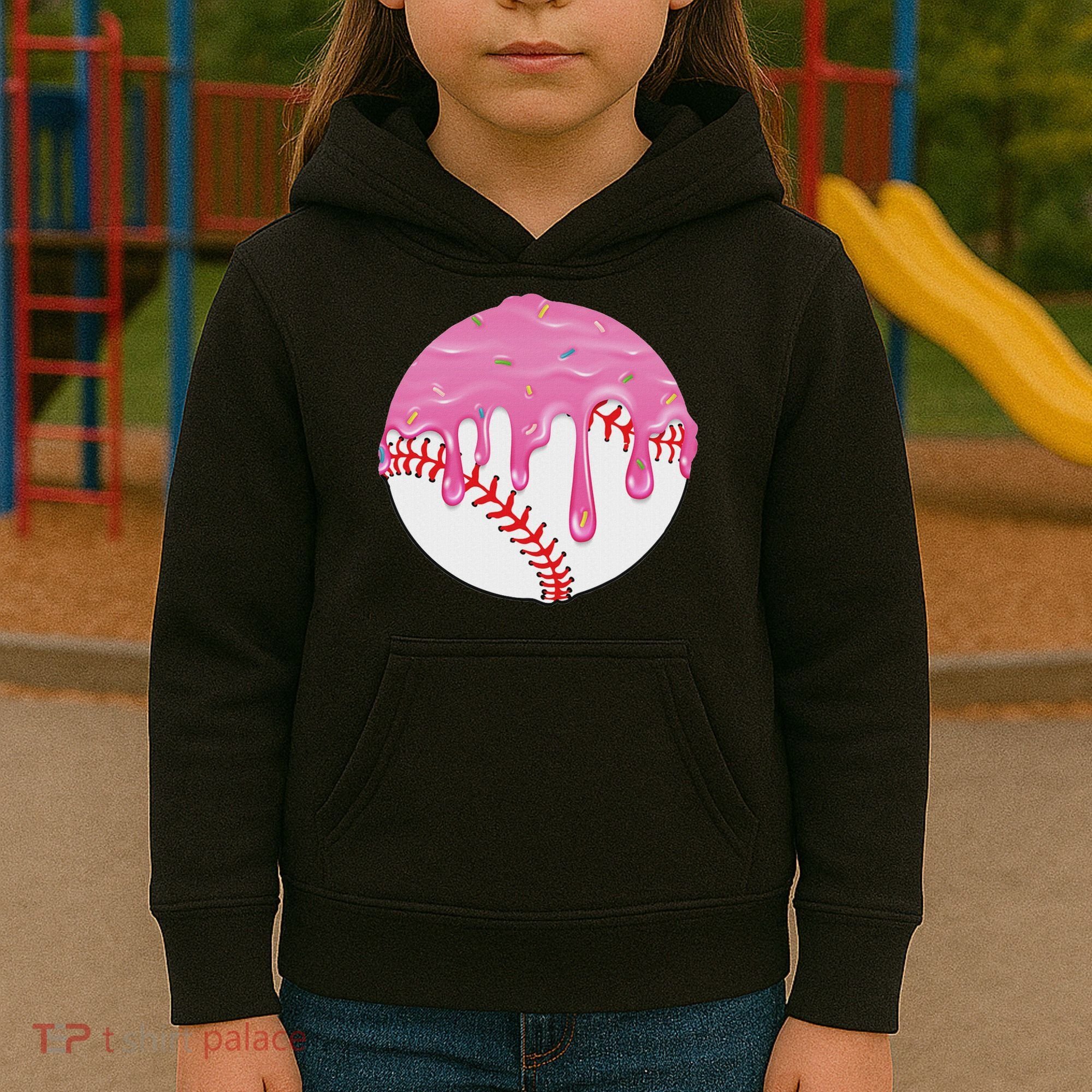 Baseball Drip Fun Baseball Kids Hoodie