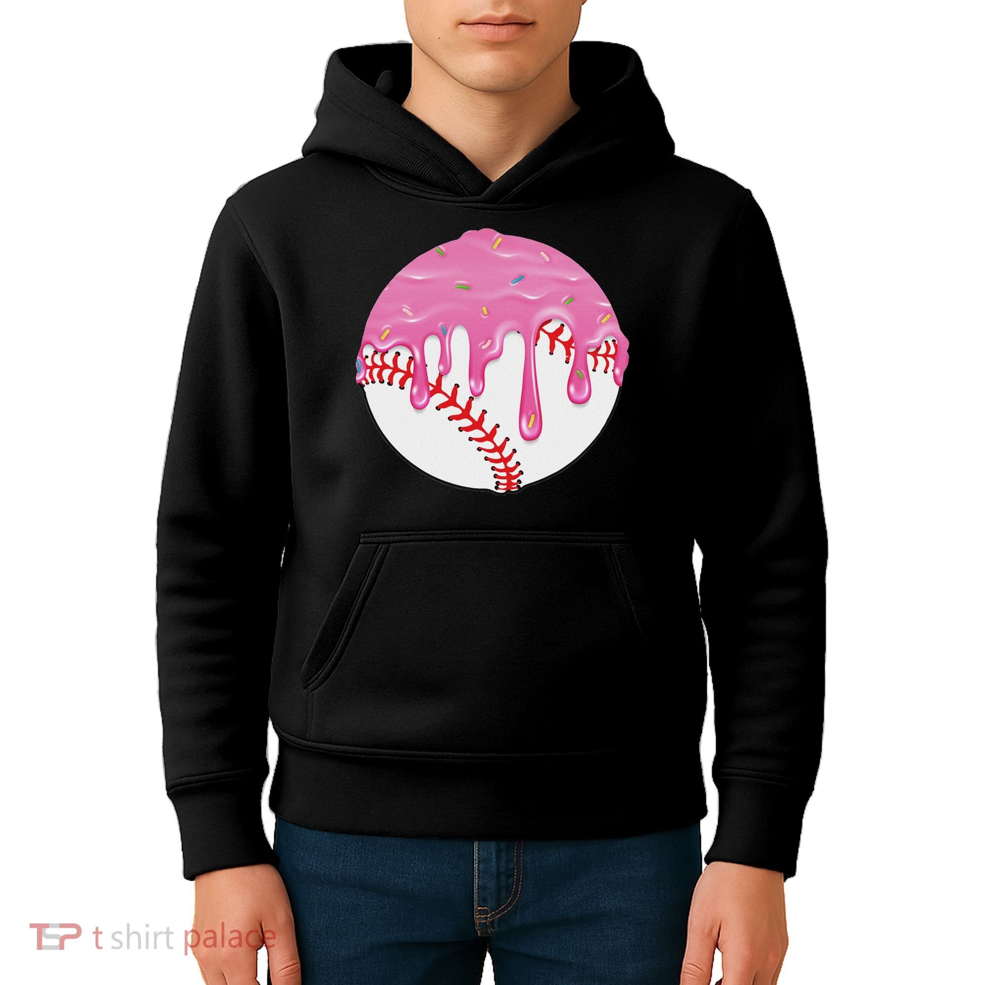 Baseball Drip Fun Baseball Kids Hoodie