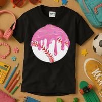 Baseball Drip Fun Baseball Kids T-Shirt thumb 3