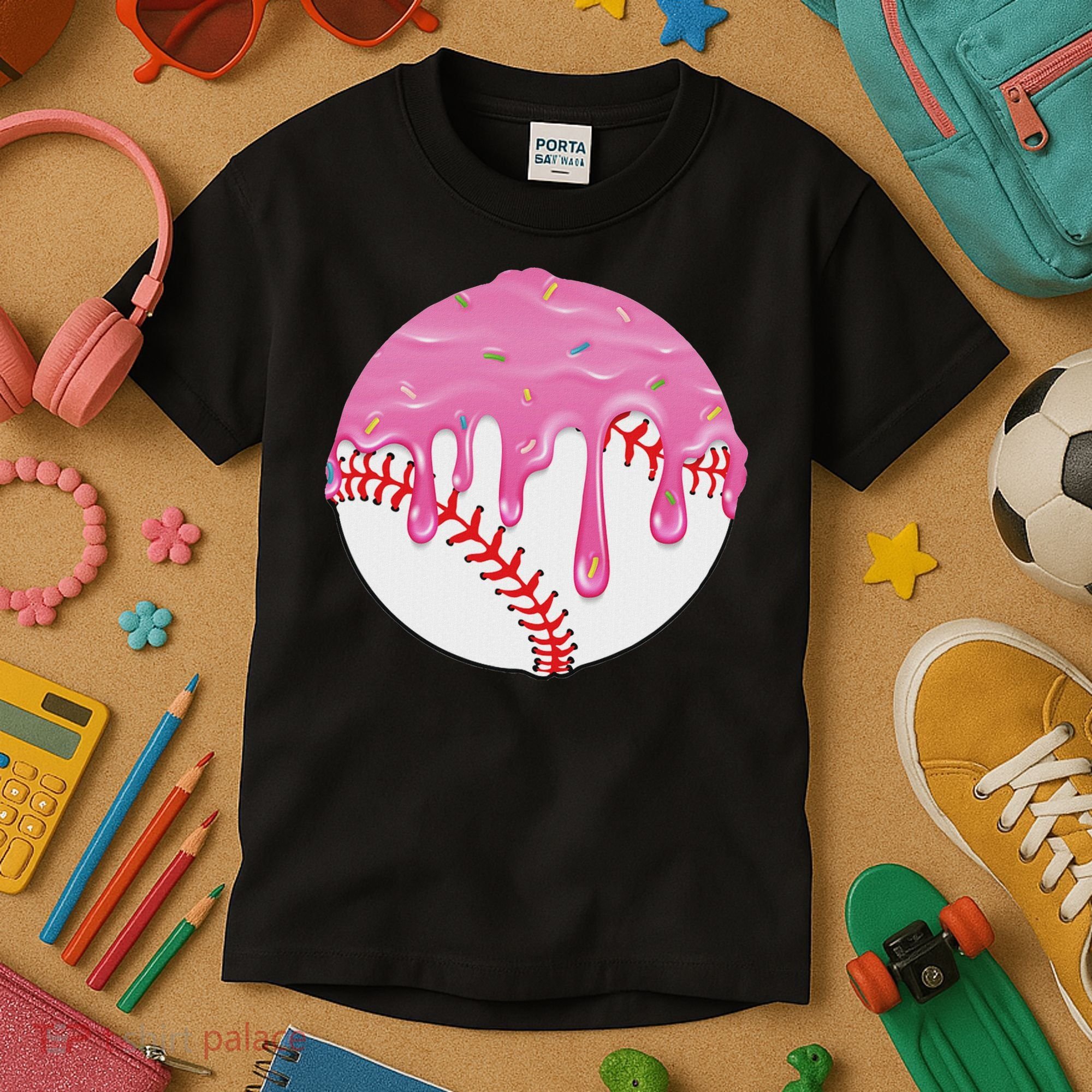 Baseball Drip Fun Baseball Kids T-Shirt