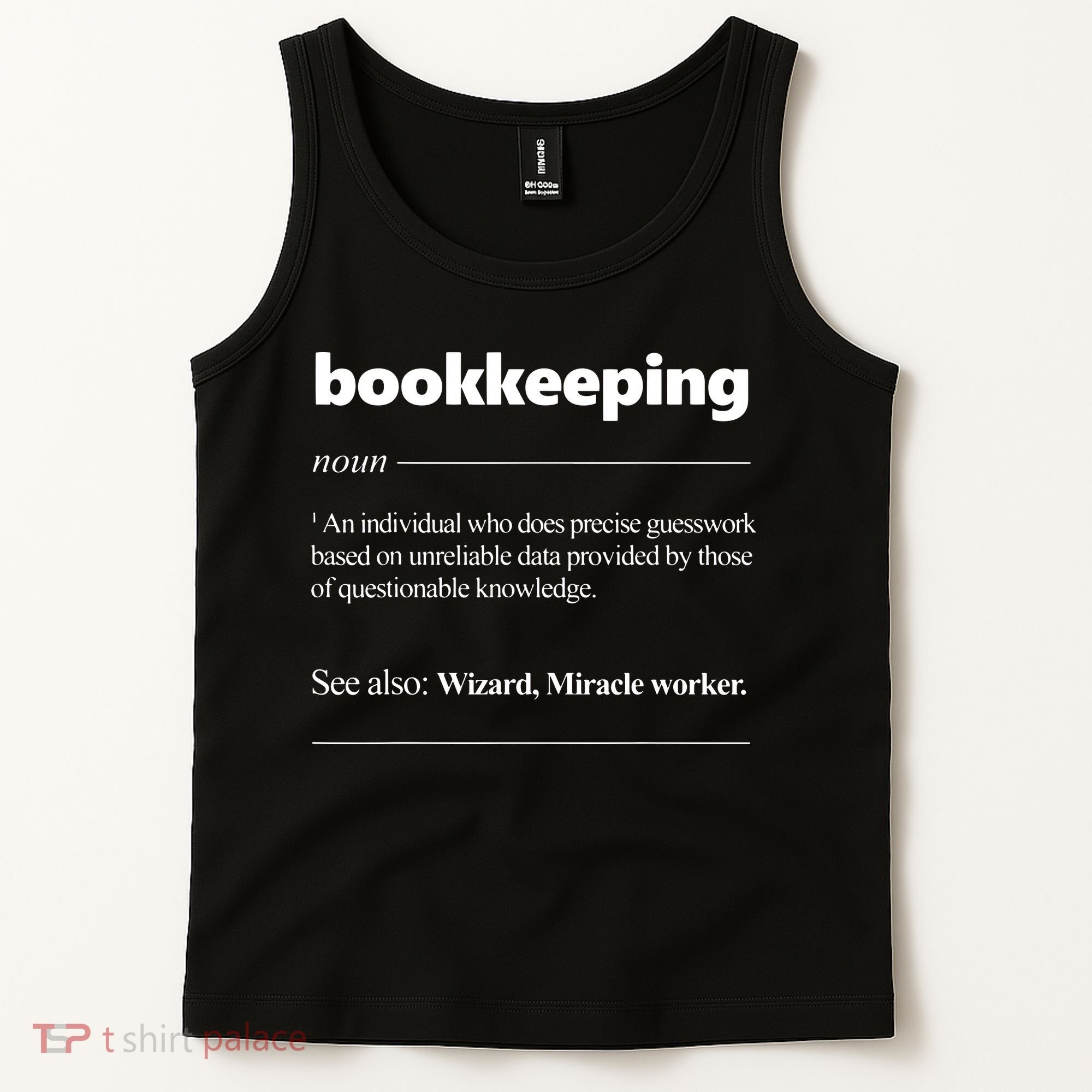 Bookkeeping Definition Funny Bookkeeper Gift Accountant Tank Top
