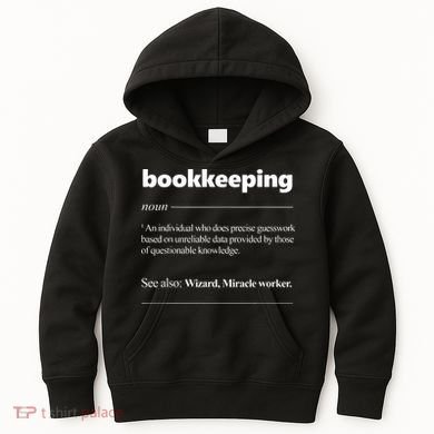 Bookkeeping Definition Funny Bookkeeper Gift Accountant Kids Hoodie