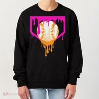Baseball Drip For Ice Cream Drip Baseball Women's Sweatshirt thumb 0