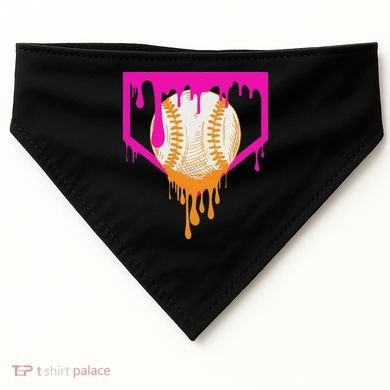 Baseball Drip For Ice Cream Drip Baseball USA-Made Doggie Bandana