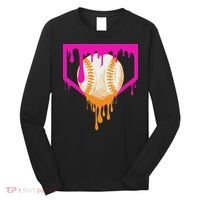 Baseball Drip For Ice Cream Drip Baseball Long Sleeve Shirt thumb 0