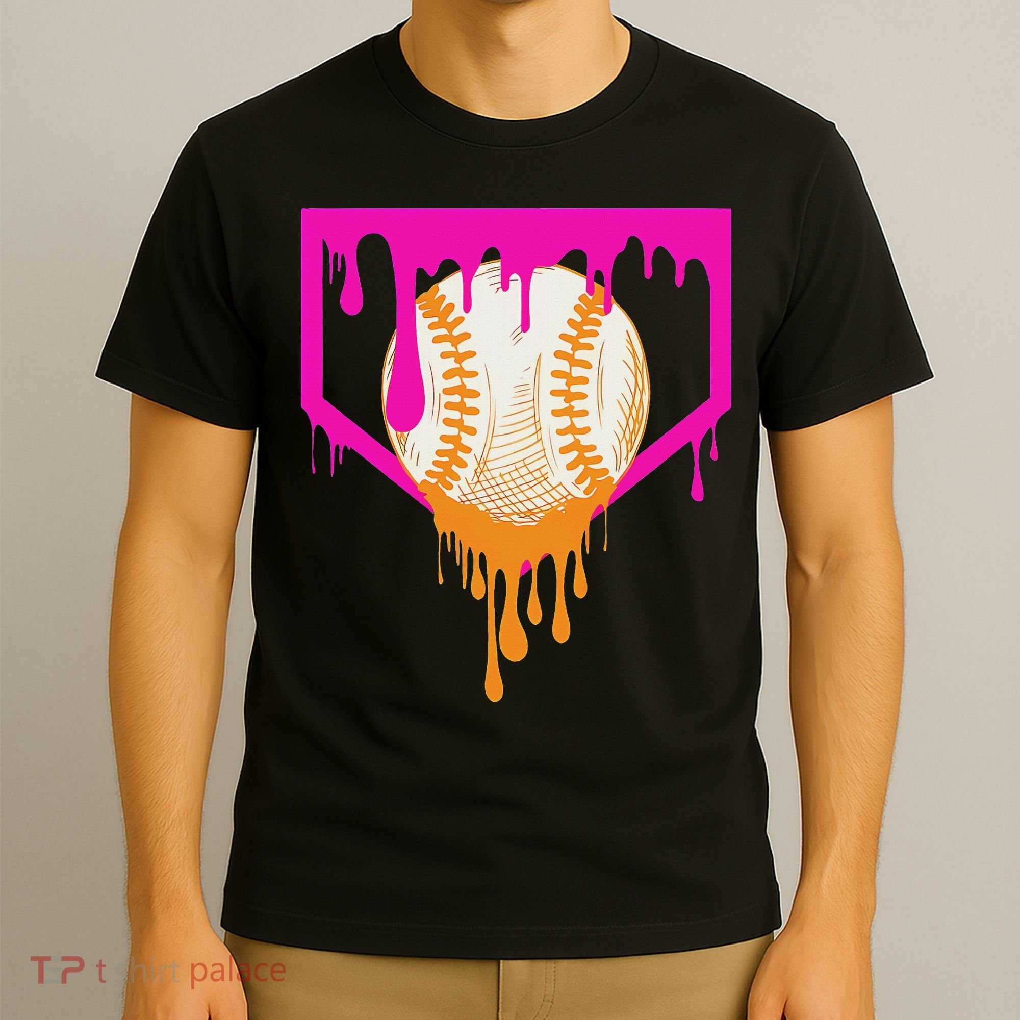 Baseball Drip For Ice Cream Drip Baseball T-Shirt