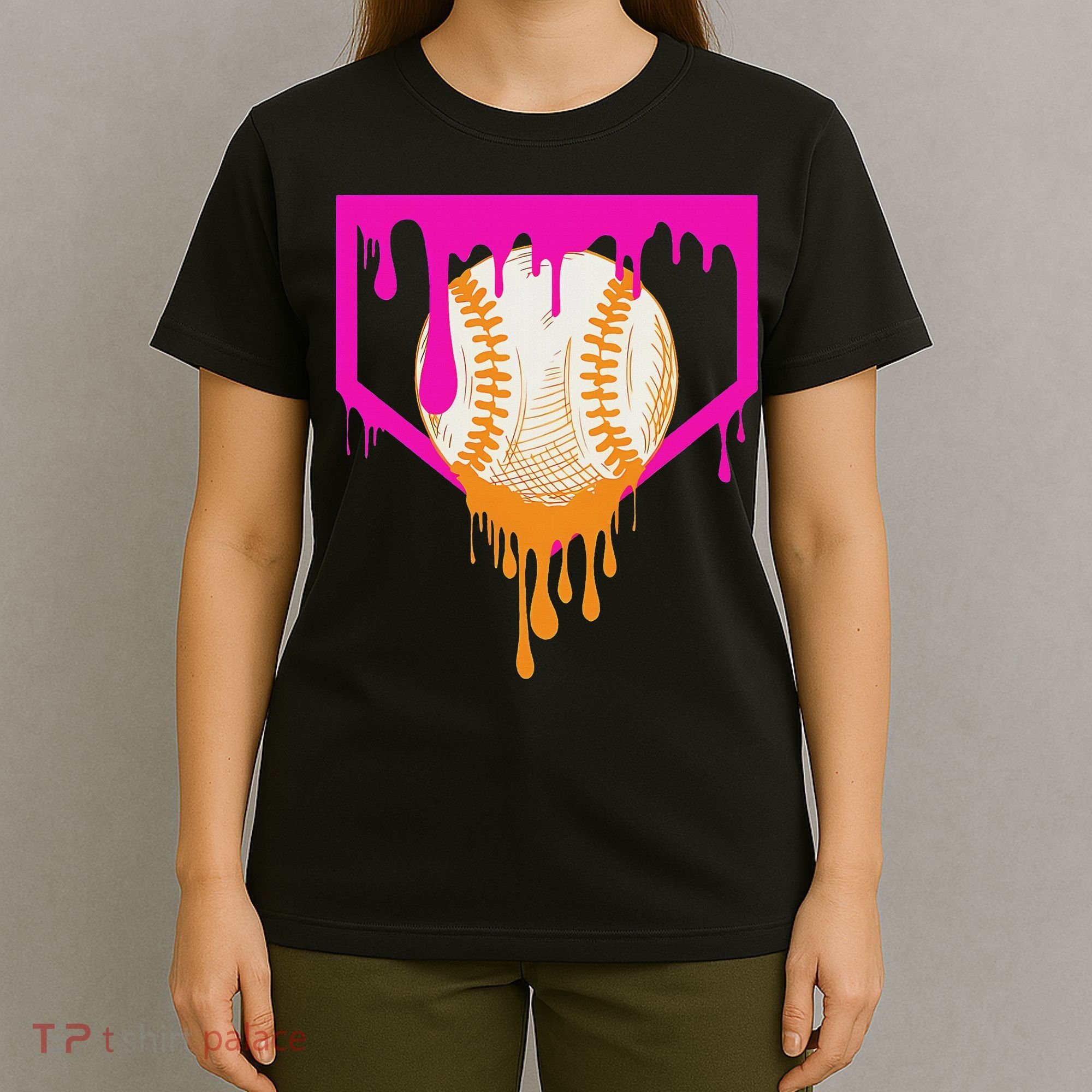 Baseball Drip For Ice Cream Drip Baseball T-Shirt