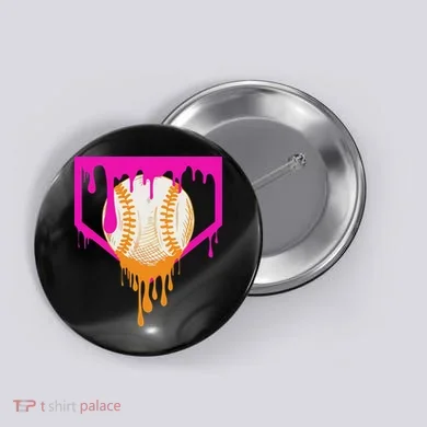 Baseball Drip For Ice Cream Drip Baseball Button