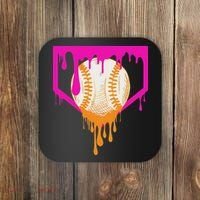 Baseball Drip For Ice Cream Drip Baseball Coaster thumb 0