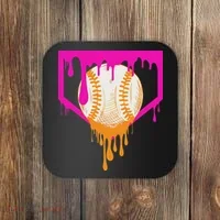 Baseball Drip For Ice Cream Drip Baseball Coaster thumb 0