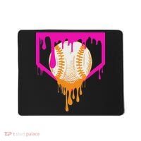 Baseball Drip For Ice Cream Drip Baseball Mousepad thumb 0