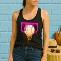 Baseball Drip For Ice Cream Drip Baseball Women's Tank Top thumb 2