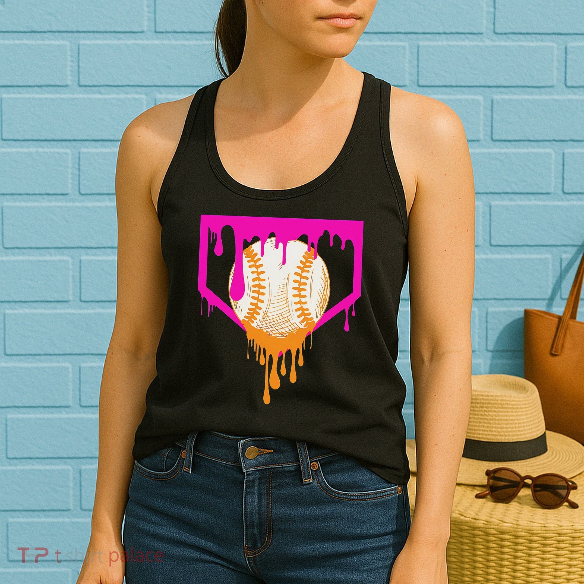 Baseball Drip For Ice Cream Drip Baseball Women's Tank Top