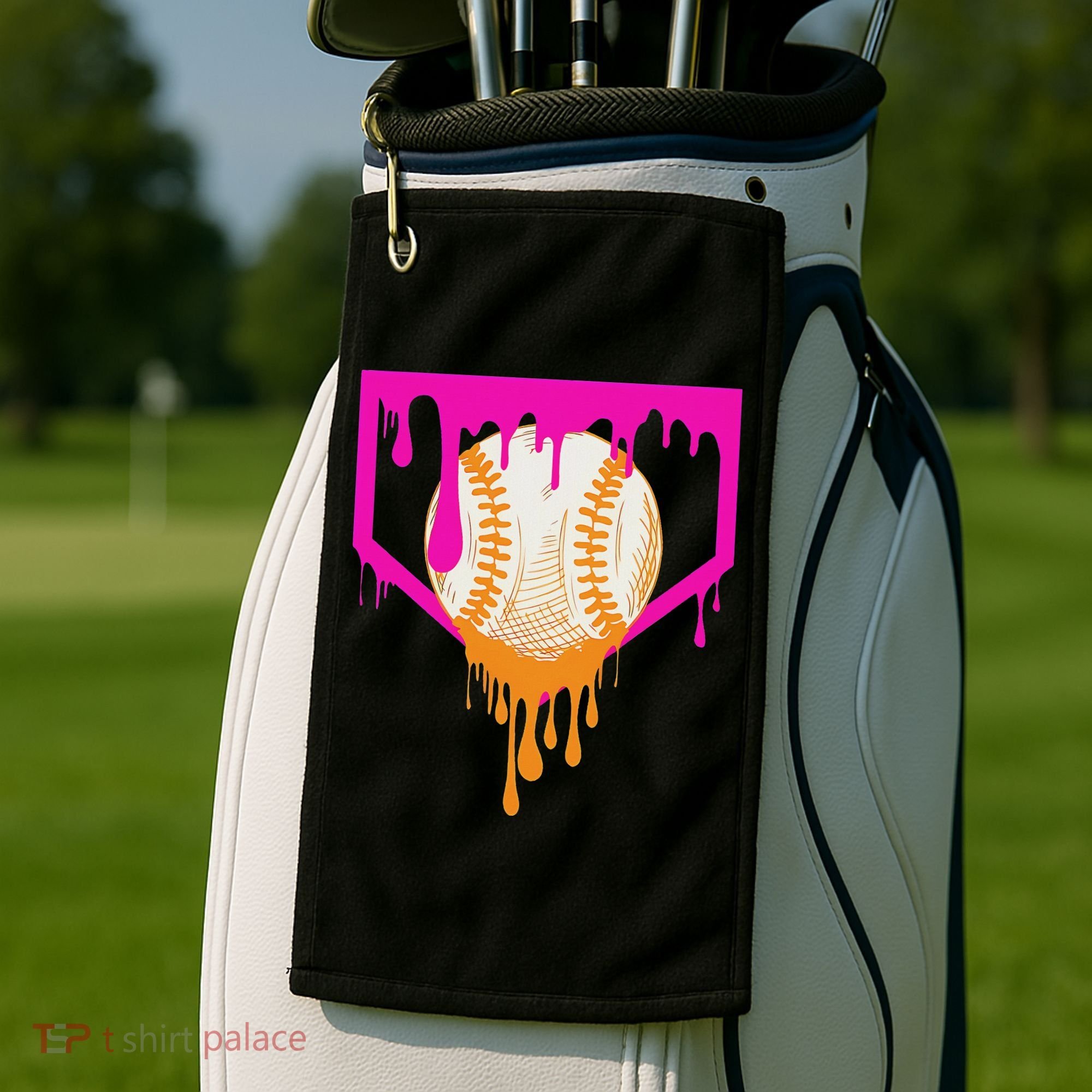 Baseball Drip For Ice Cream Drip Baseball Golf Towel