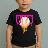 Baseball Drip For Ice Cream Drip Baseball Toddler T-Shirt thumb 2
