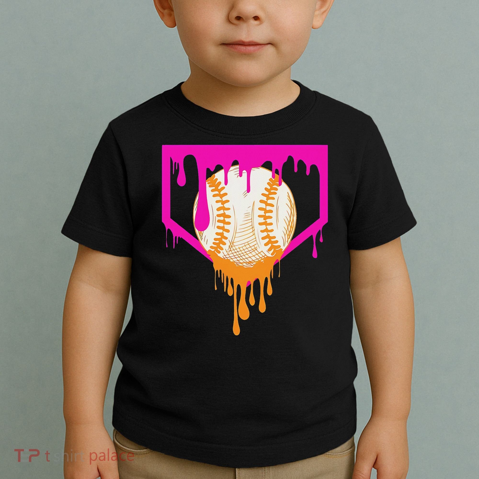Baseball Drip For Ice Cream Drip Baseball Toddler T-Shirt