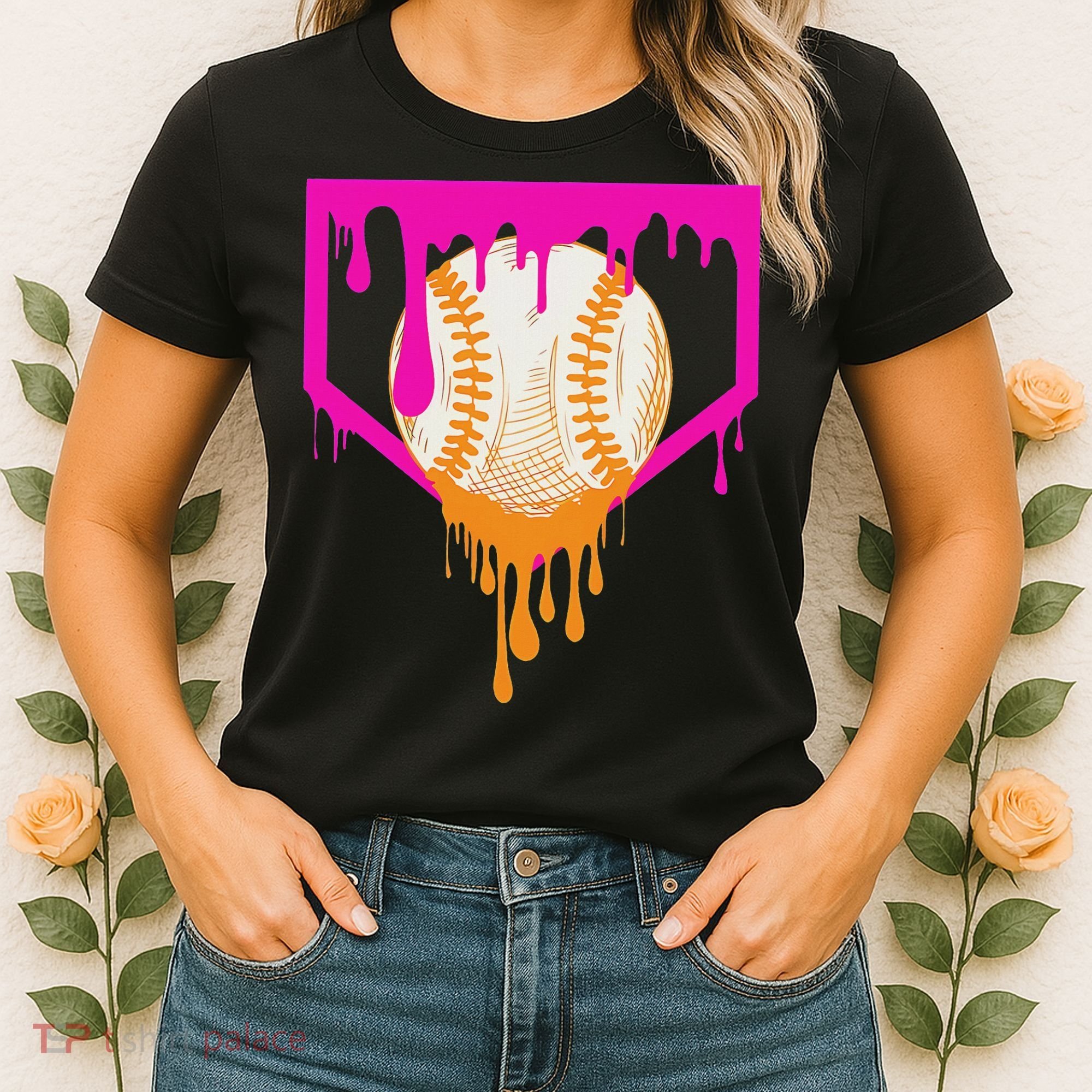 Baseball Drip For Ice Cream Drip Baseball Women's T-Shirt