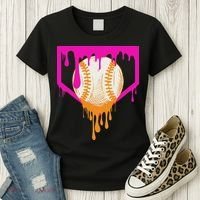 Baseball Drip For Ice Cream Drip Baseball Women's T-Shirt thumb 3