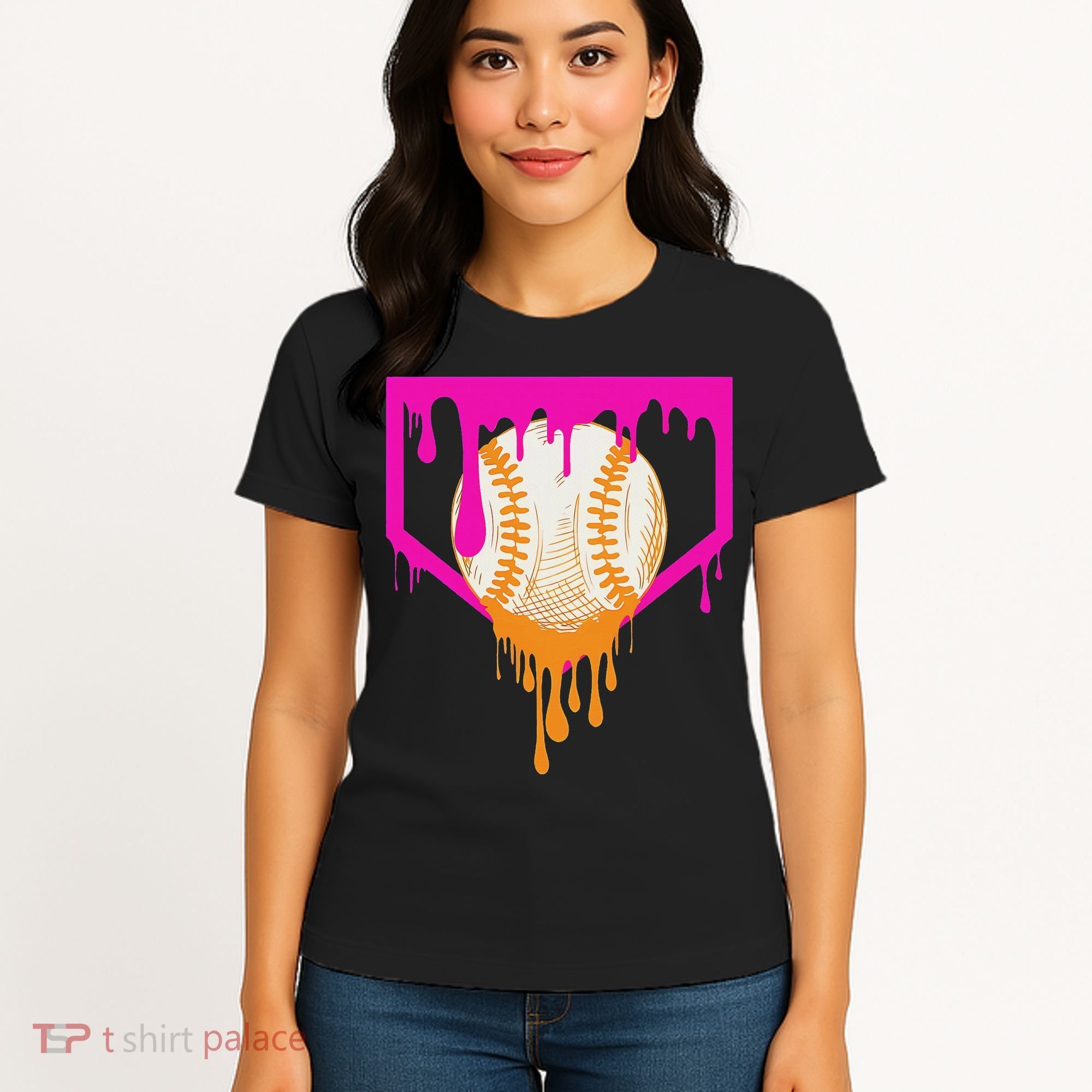 Baseball Drip For Ice Cream Drip Baseball Women's T-Shirt