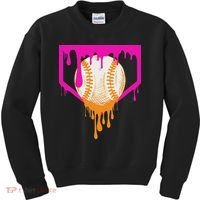Baseball Drip For Ice Cream Drip Baseball Kids Sweatshirt thumb 0