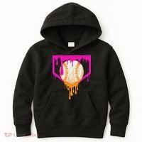Baseball Drip For Ice Cream Drip Baseball Kids Hoodie thumb 0